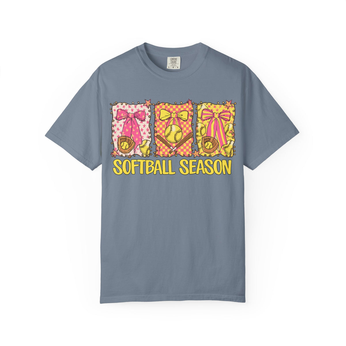 Softball Season T-Shirt — Cute Bow & Ball Graphic Tee