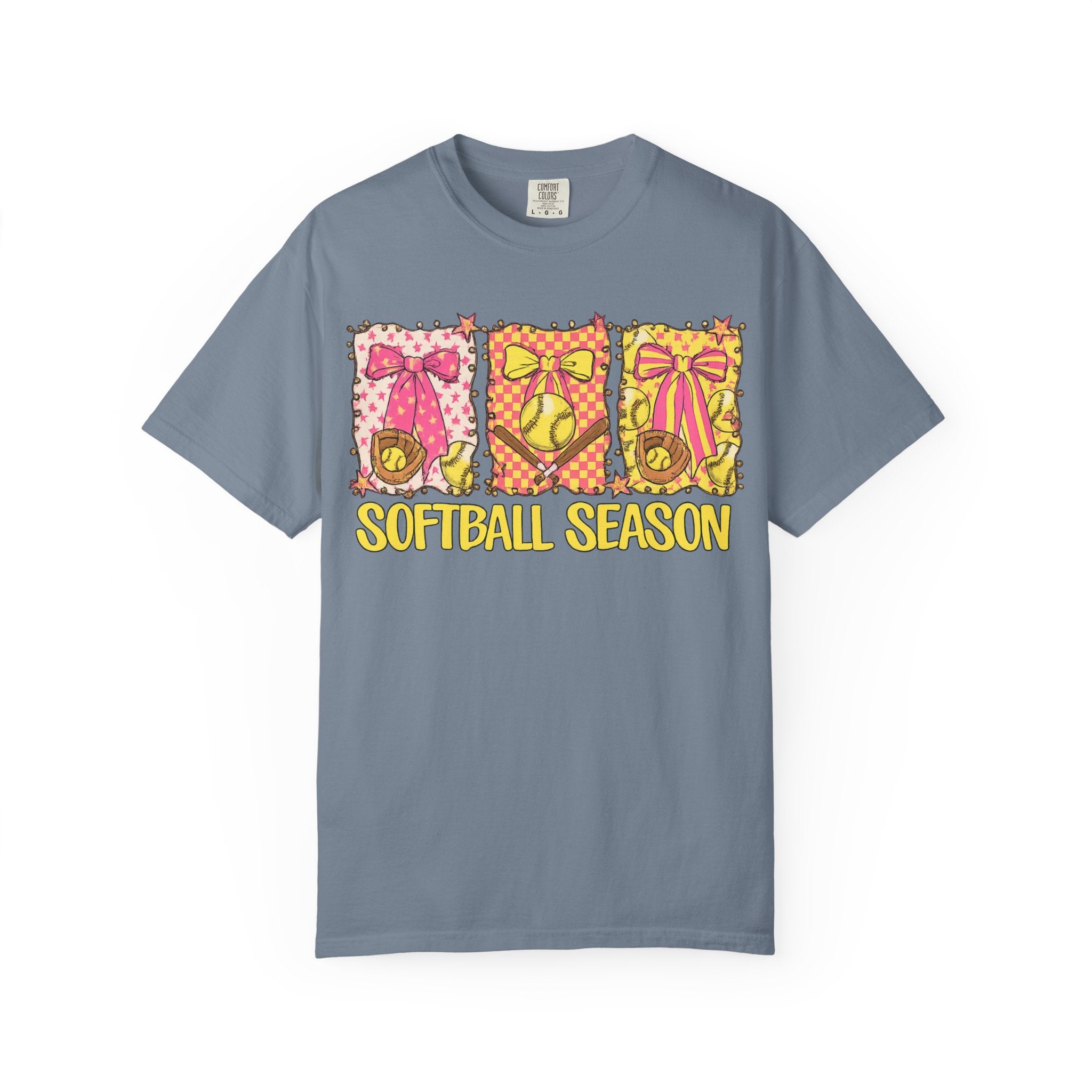 Softball Season T-Shirt — Cute Bow & Ball Graphic Tee