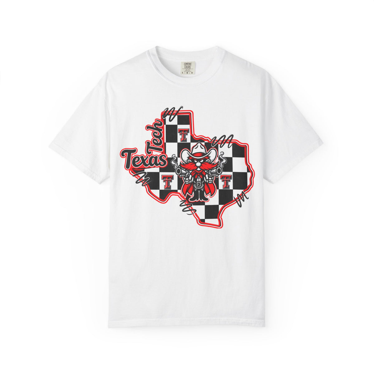 Texas Checkered Bull T-Shirt — Retro Cowboy State Graphic Tee
