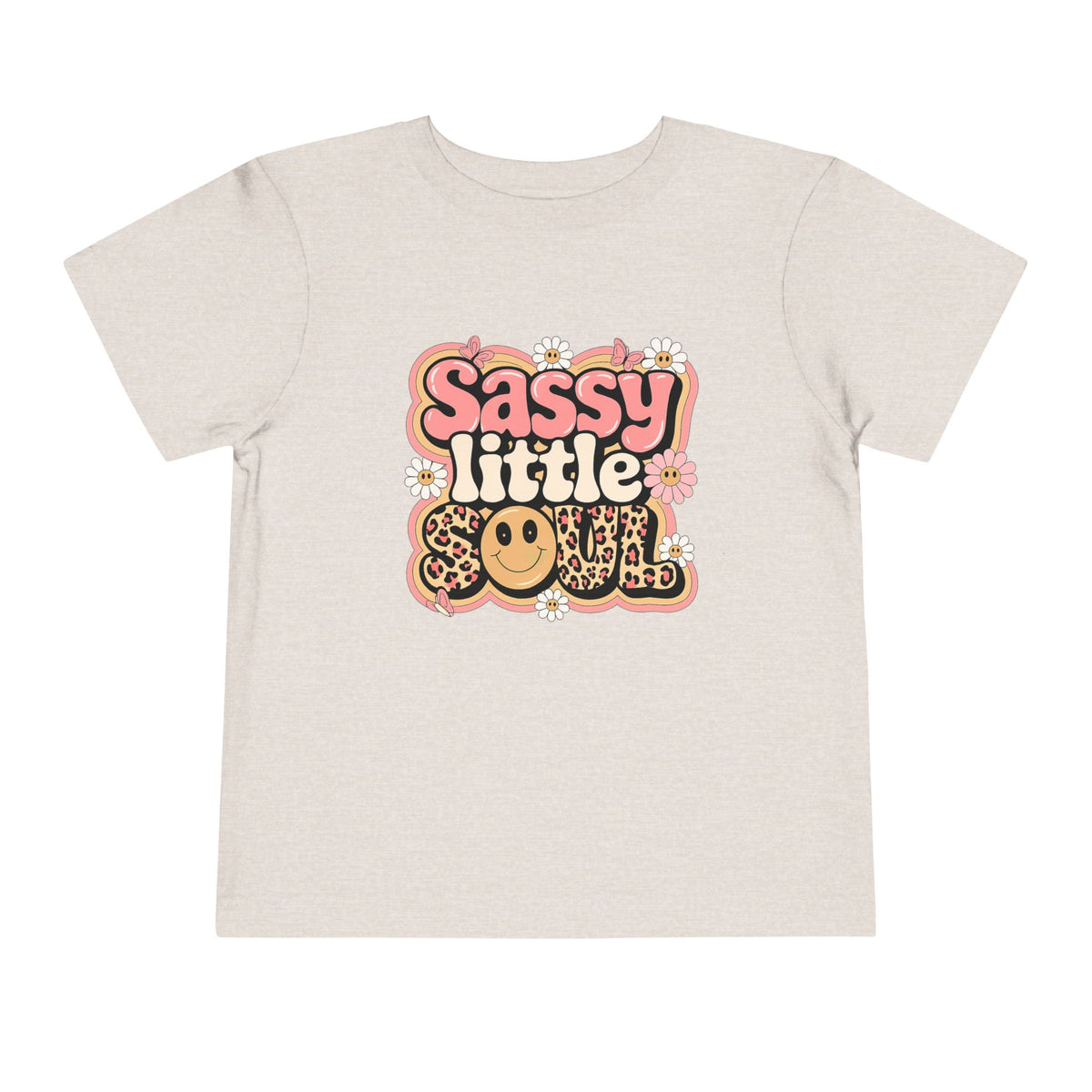 Toddler Tee — "Sassy Little Soul" Retro Flower Power Graphic