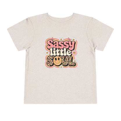 Toddler Tee — "Sassy Little Soul" Retro Flower Power Graphic