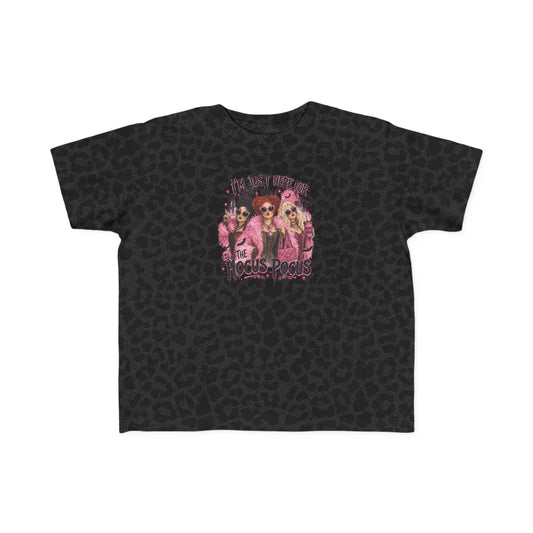 Toddler Tee - "I'm Just Here for the Hocus Pocus" Halloween Witch Shirt