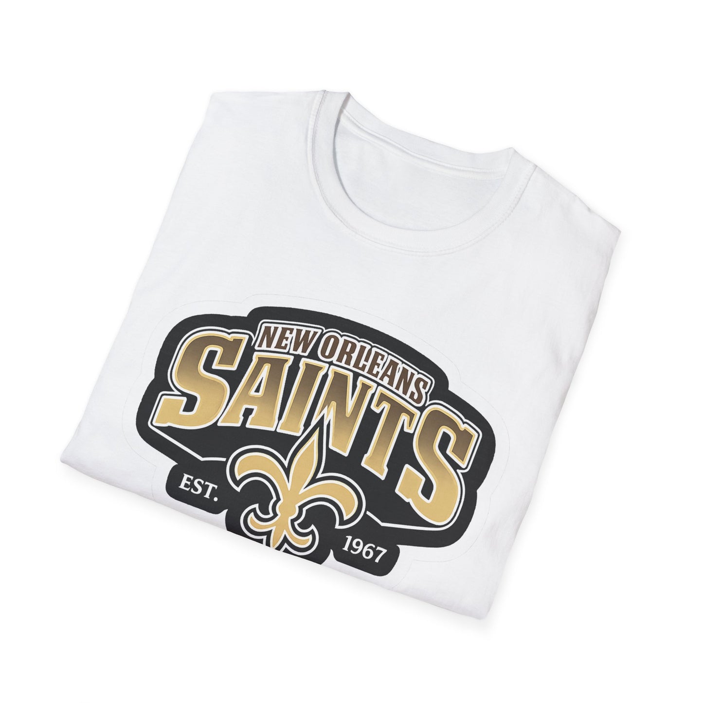 New Orleans Saints Logo T-Shirt — Vintage Fleur-de-Lis Football Tee