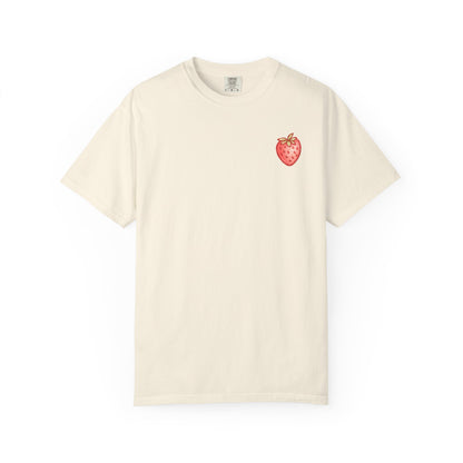 Strawberry Faith T-Shirt — "By Their Fruit You Will Know Them" (Matthew 7:16)