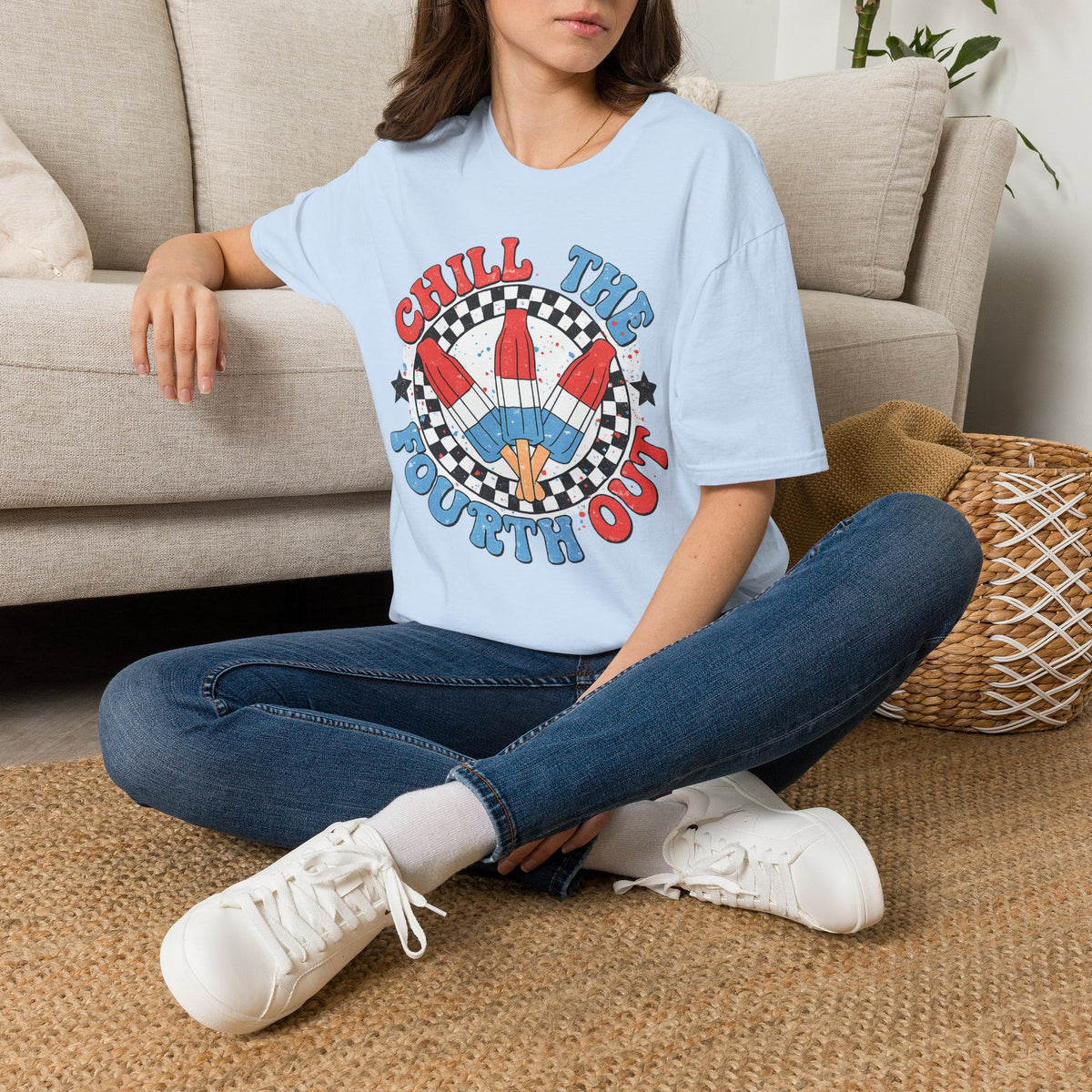 Chill the Fourth Out T‑Shirt — Retro Patriotic Firecracker Graphic Tee