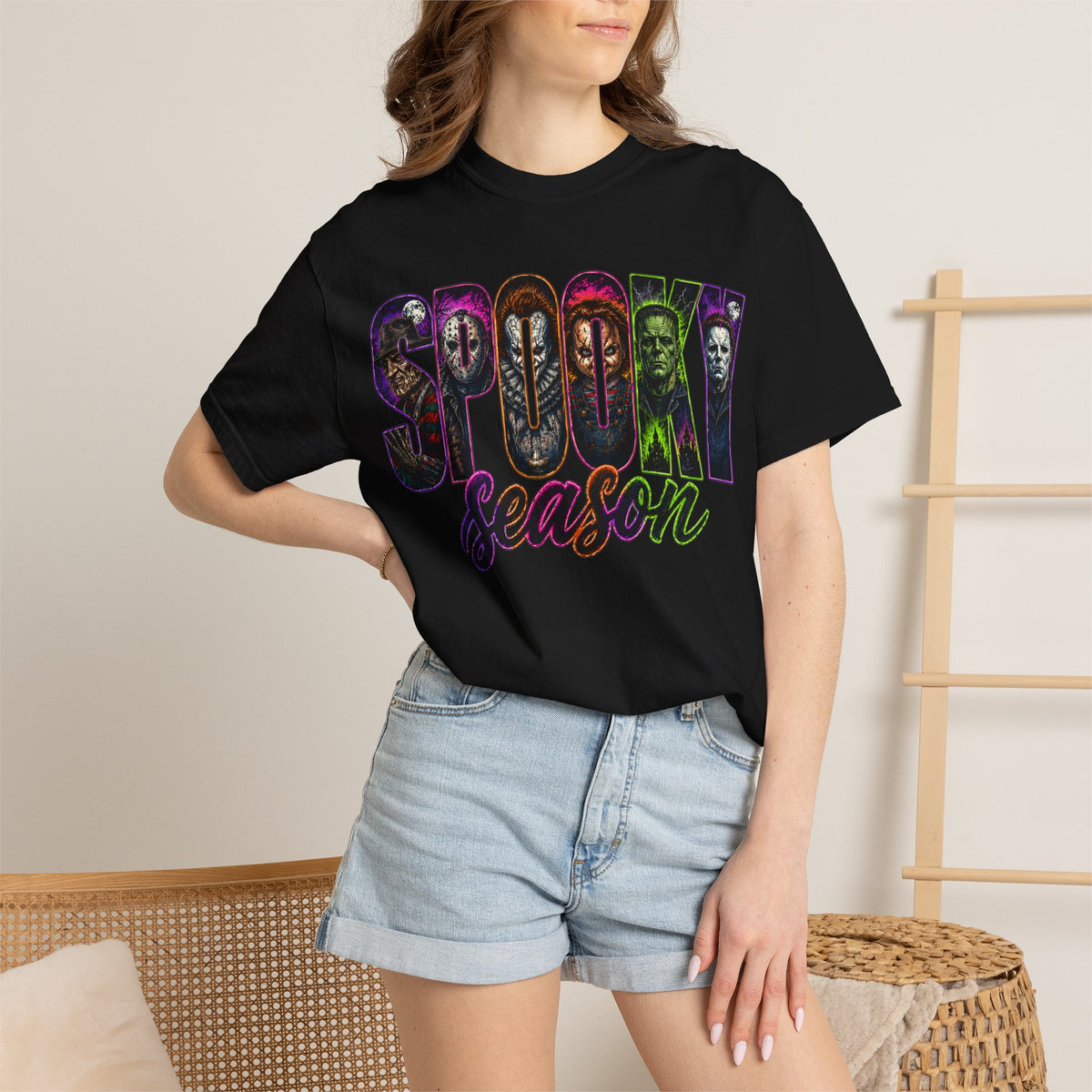 Spooky Season T-Shirt — Halloween Horror Movie Montage Tee