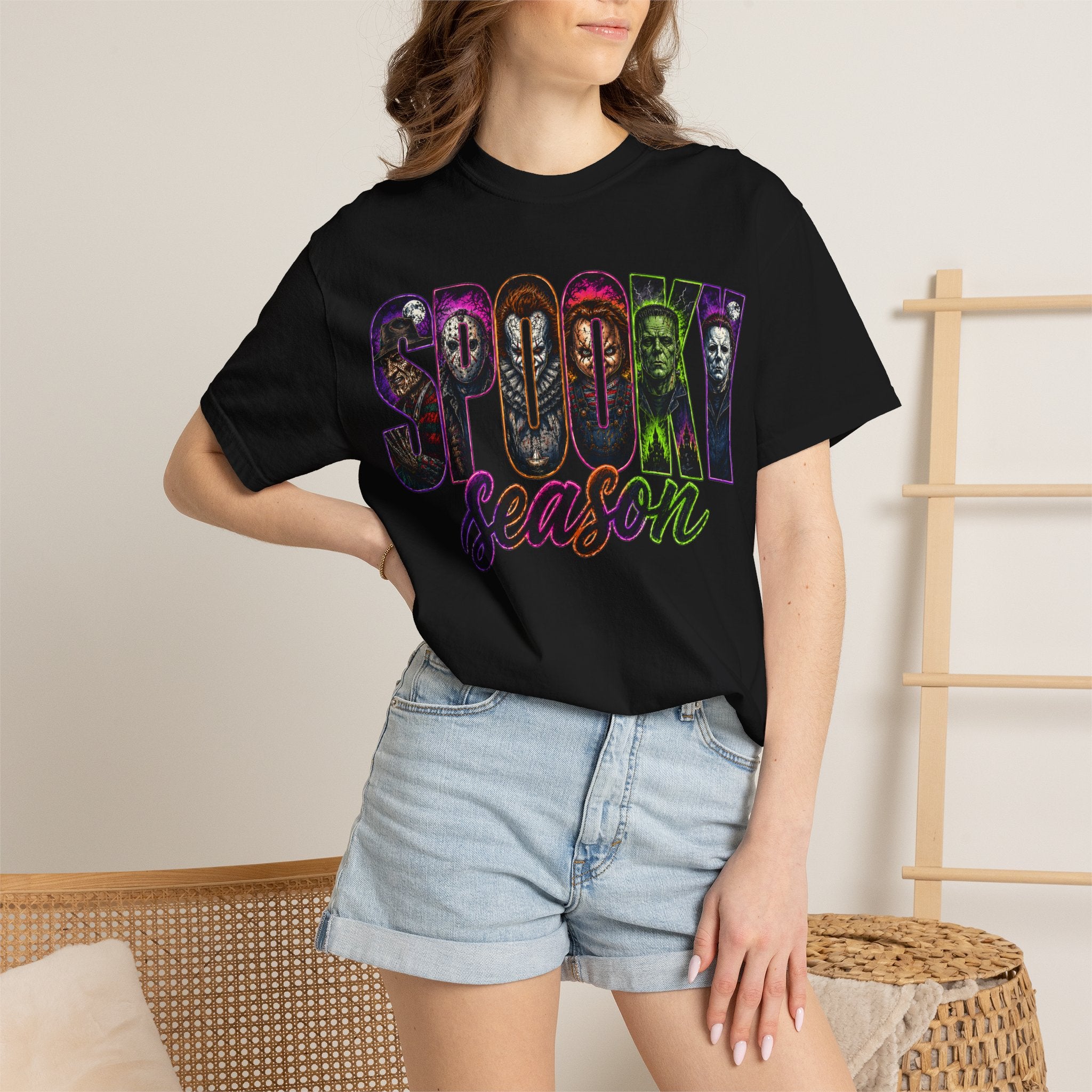 Spooky Season T-Shirt — Halloween Horror Movie Montage Tee