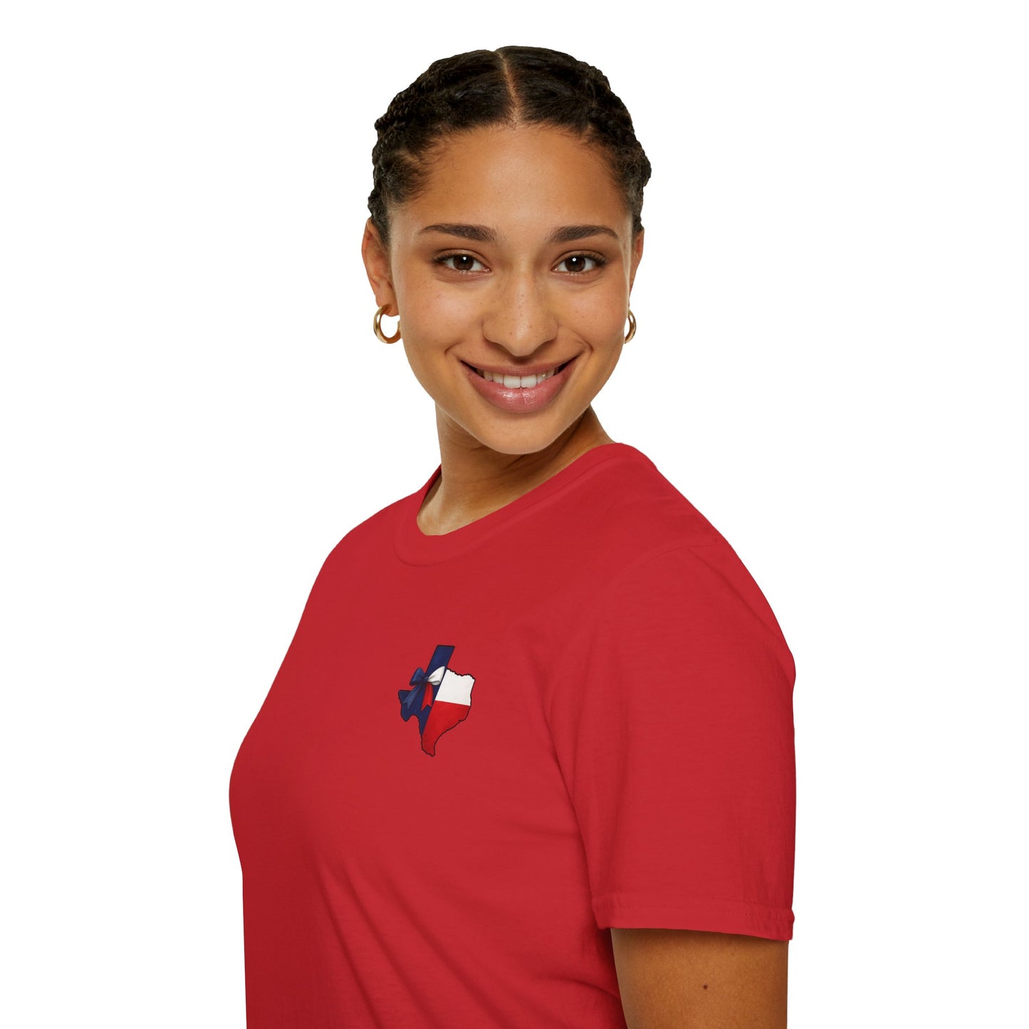 Texas Flag Outline T‑Shirt — Small Texas Map with Lone Star