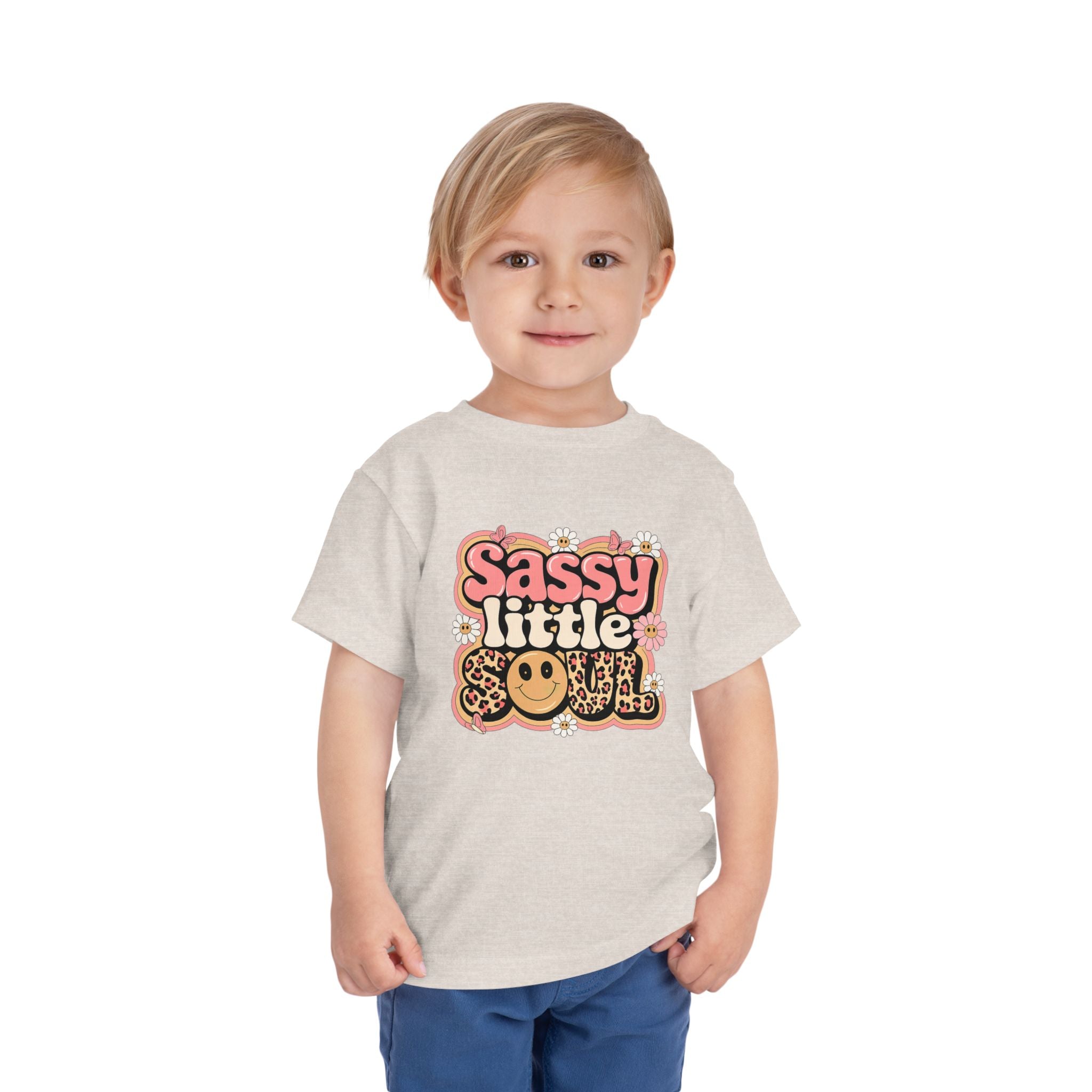 Toddler Tee — "Sassy Little Soul" Retro Flower Power Graphic
