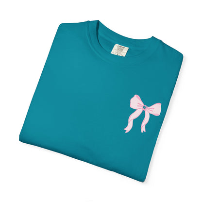 T-shirt — "Love Like Jesus" Pastel Cross & Bow Graphic