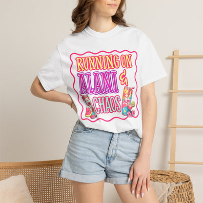 T-Shirt — "Running on Alani & Chaos" Graphic Tee