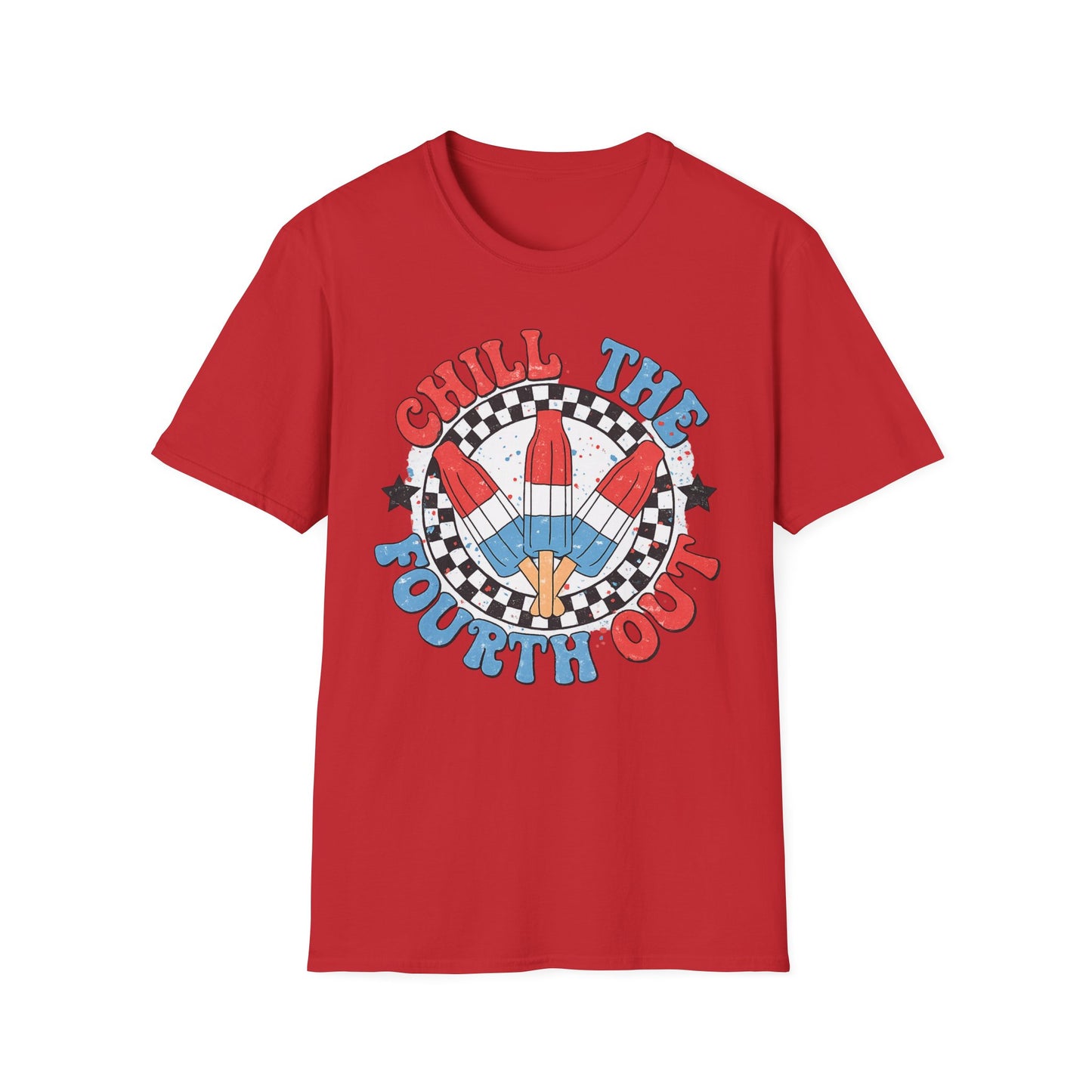 Chill the Fourth Out T‑Shirt — Retro Patriotic Firecracker Graphic Tee