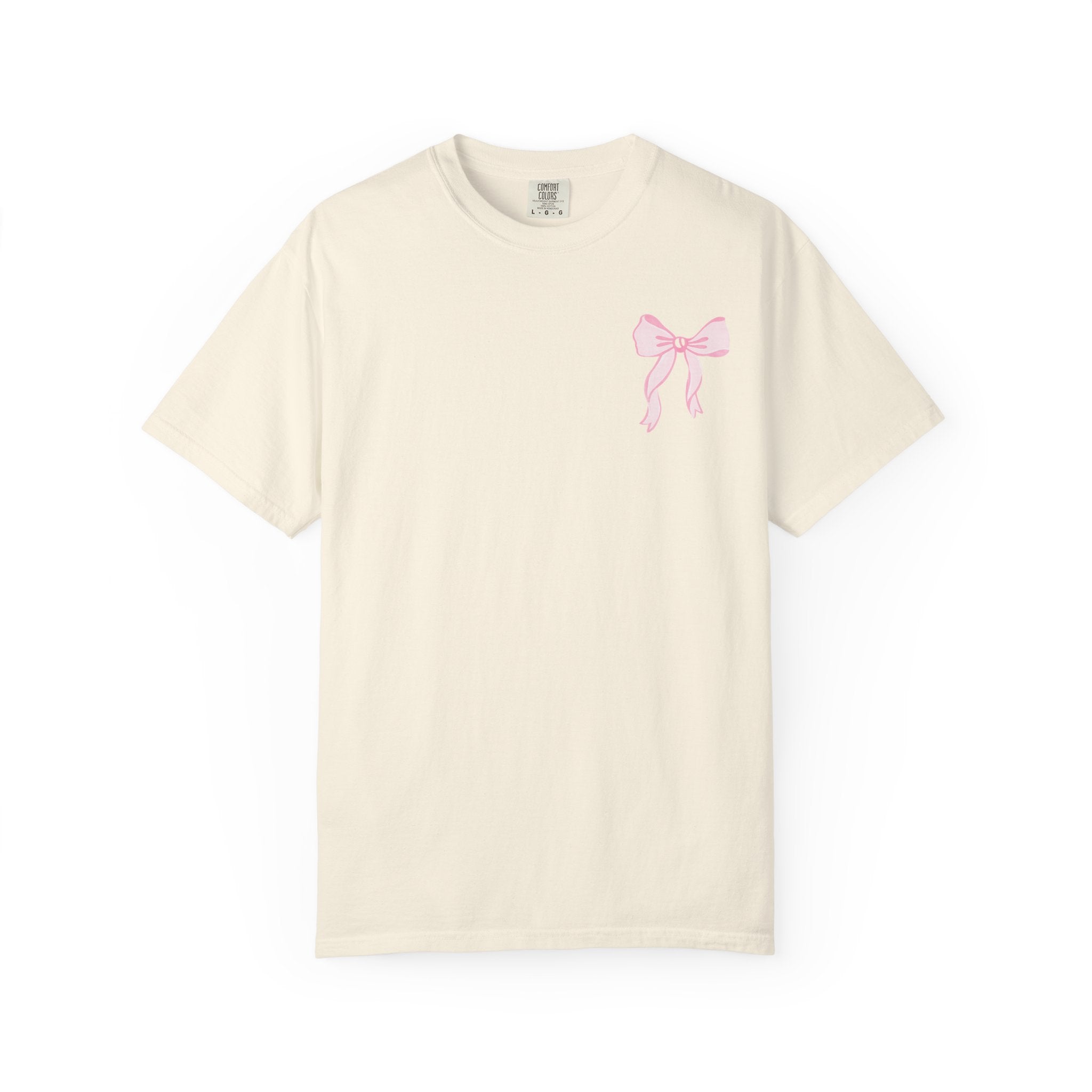 T-shirt — "Love Like Jesus" Pastel Cross & Bow Graphic