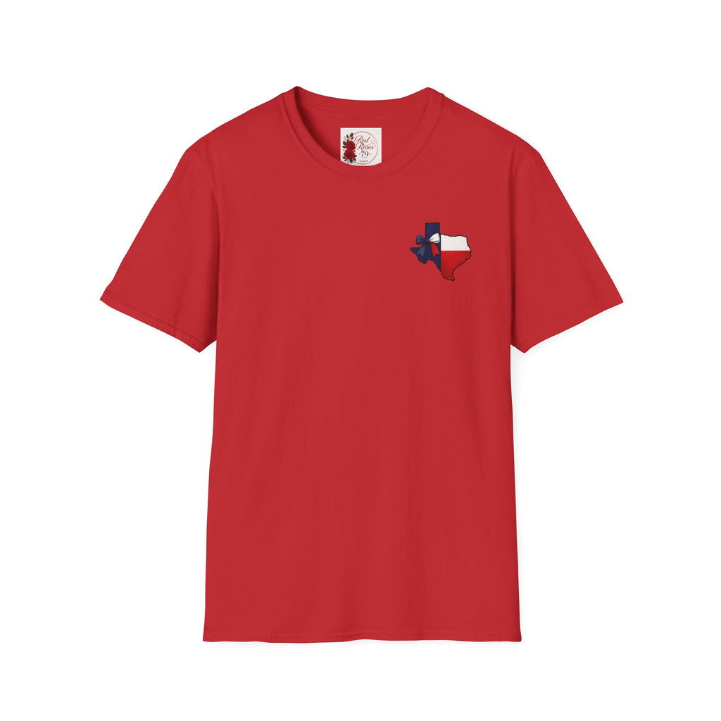 Texas Flag Outline T‑Shirt — Small Texas Map with Lone Star