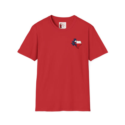 Texas Flag Outline T‑Shirt — Small Texas Map with Lone Star