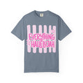 Everything Hallelujah T-Shirt — Pink Retro Stripe Graphic Tee