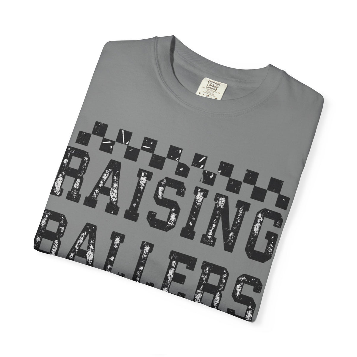 Raising Ballers T-Shirt — Vintage Checkerboard Kids Basketball Parent Tee