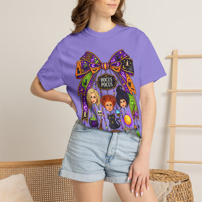 Hocus Pocus Witch Sisters T-Shirt — Halloween Bow Graphic Tee
