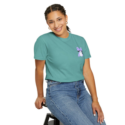 Spooky Season T-Shirt — Cute Purple Bow Ghosts Halloween Tee