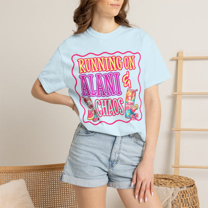 T-Shirt — "Running on Alani & Chaos" Graphic Tee