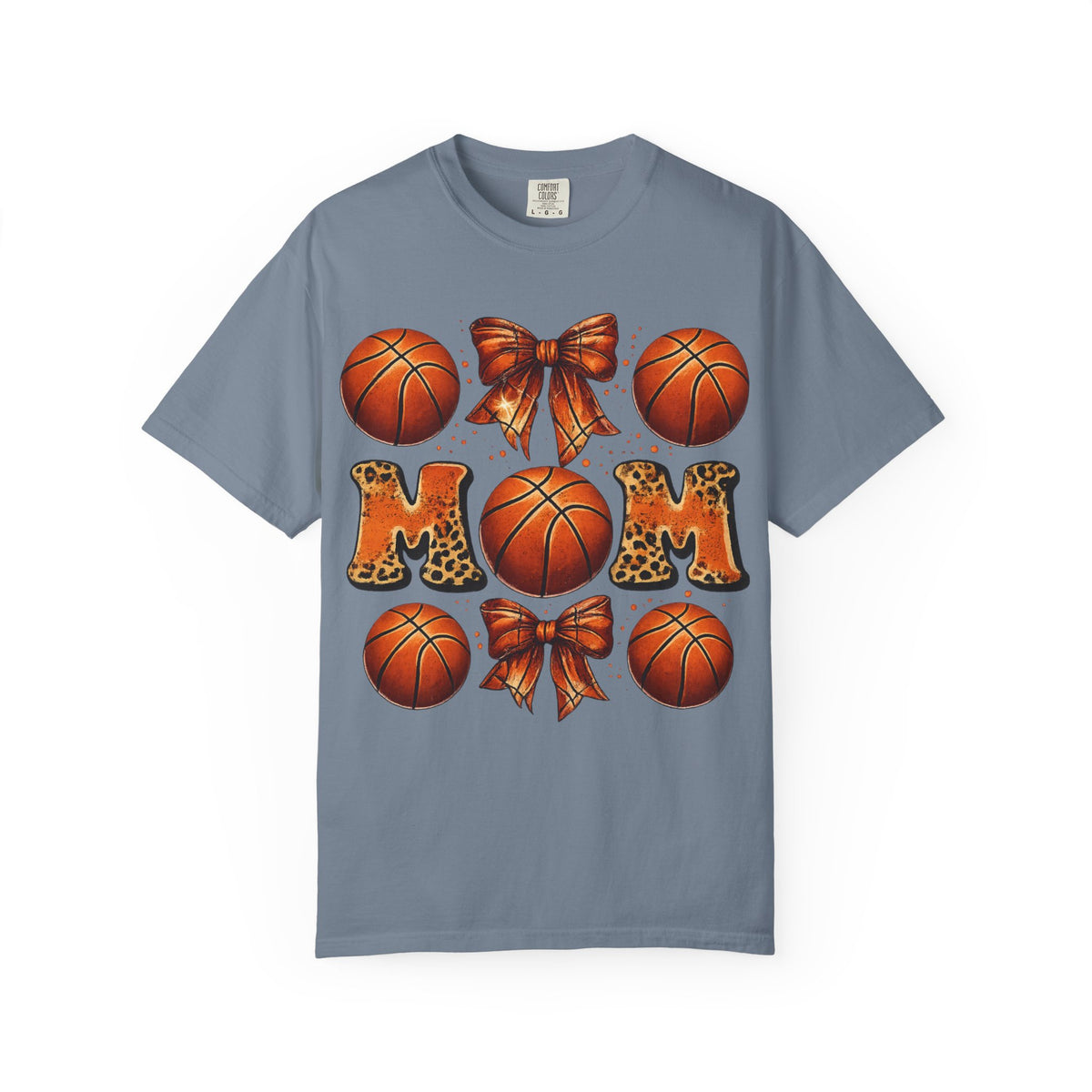 Basketball Mom T‑Shirt — Leopard Print Hoops Mother's Day Tee