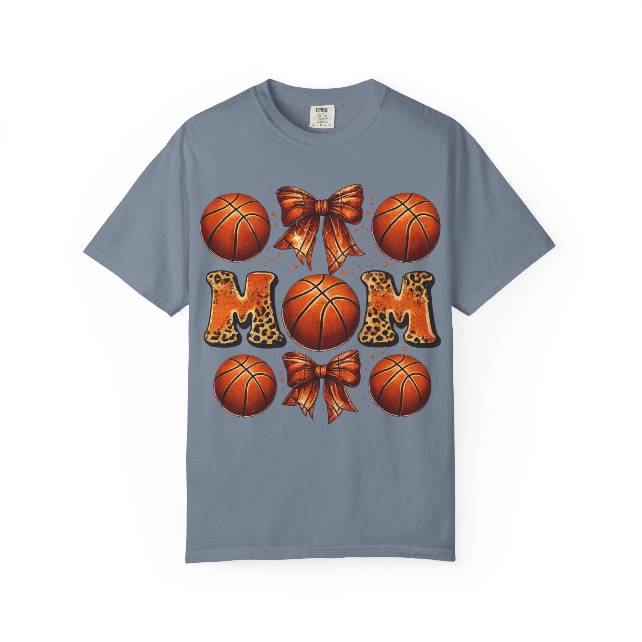 Basketball Mom T‑Shirt — Leopard Print Hoops Mother's Day Tee
