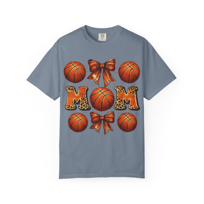 Basketball Mom T‑Shirt — Leopard Print Hoops Mother's Day Tee