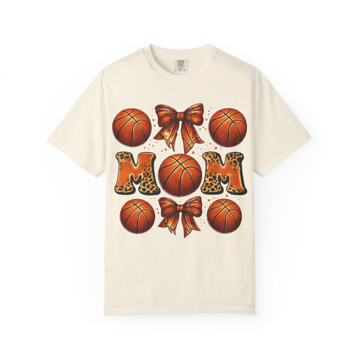 Basketball Mom T‑Shirt — Leopard Print Hoops Mother's Day Tee