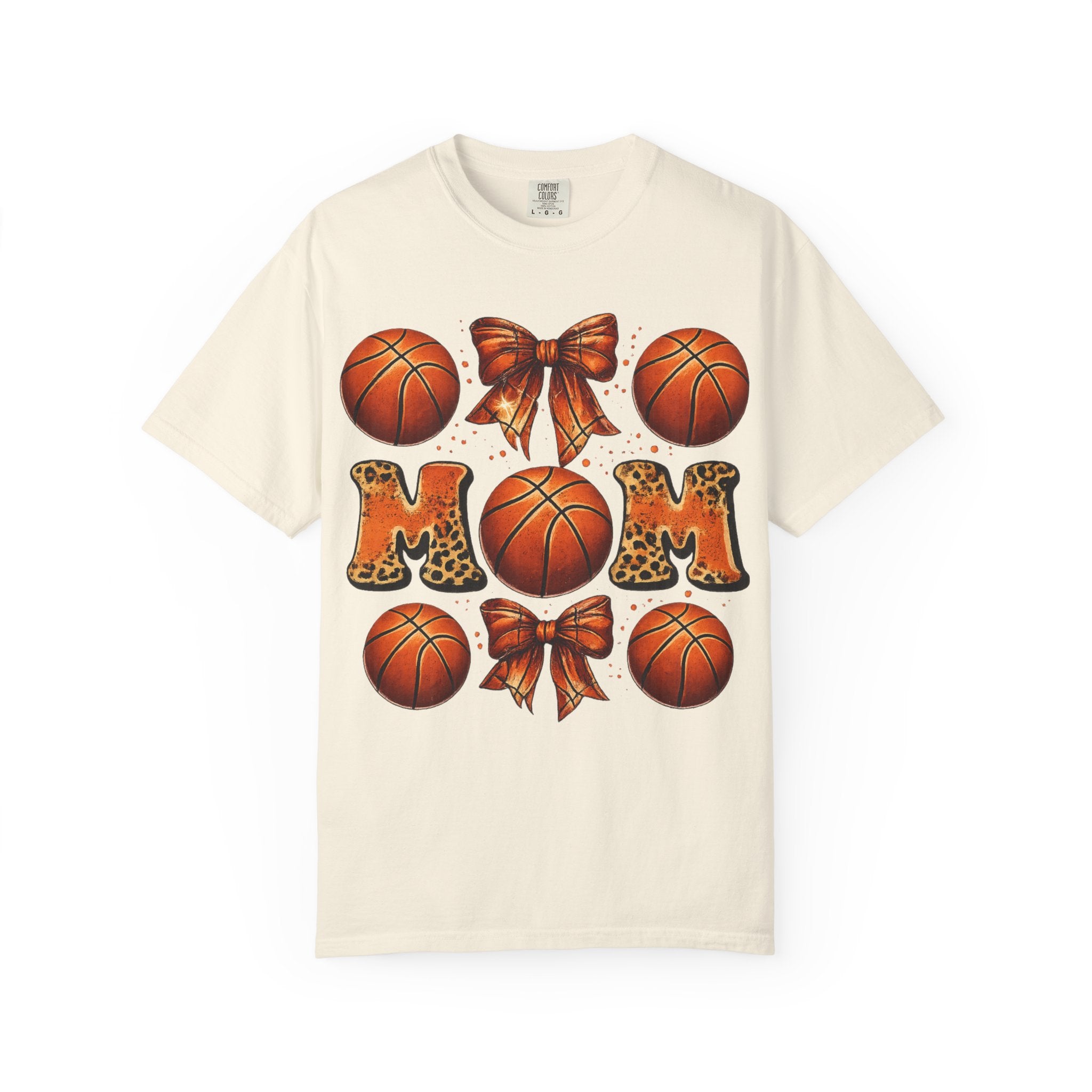 Basketball Mom T‑Shirt — Leopard Print Hoops Mother's Day Tee