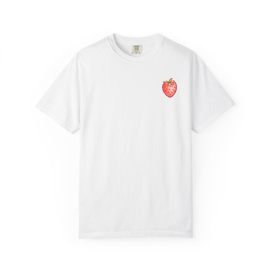 Strawberry Faith T-Shirt — "By Their Fruit You Will Know Them" (Matthew 7:16)