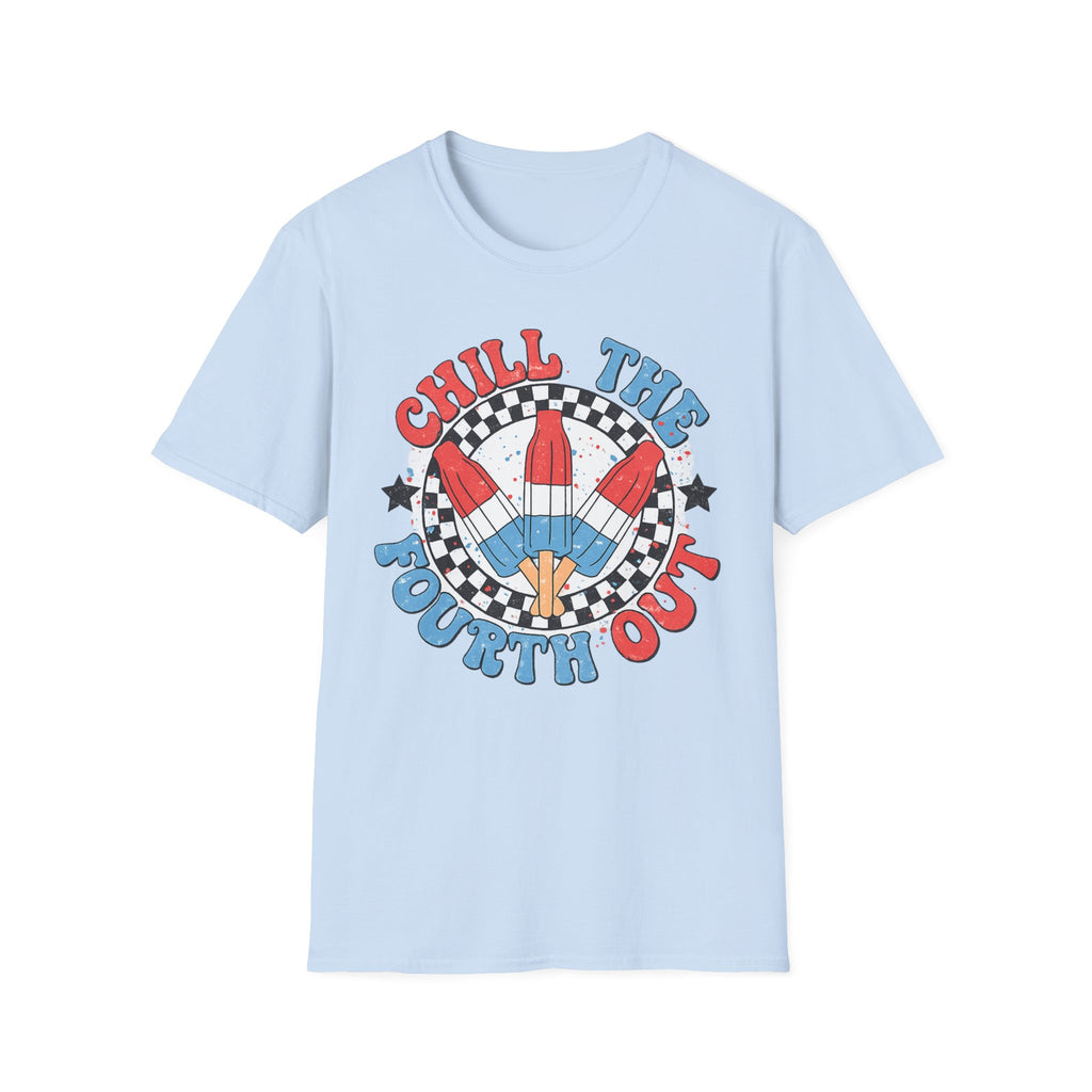 Chill the Fourth Out T‑Shirt — Retro Patriotic Firecracker Graphic Tee