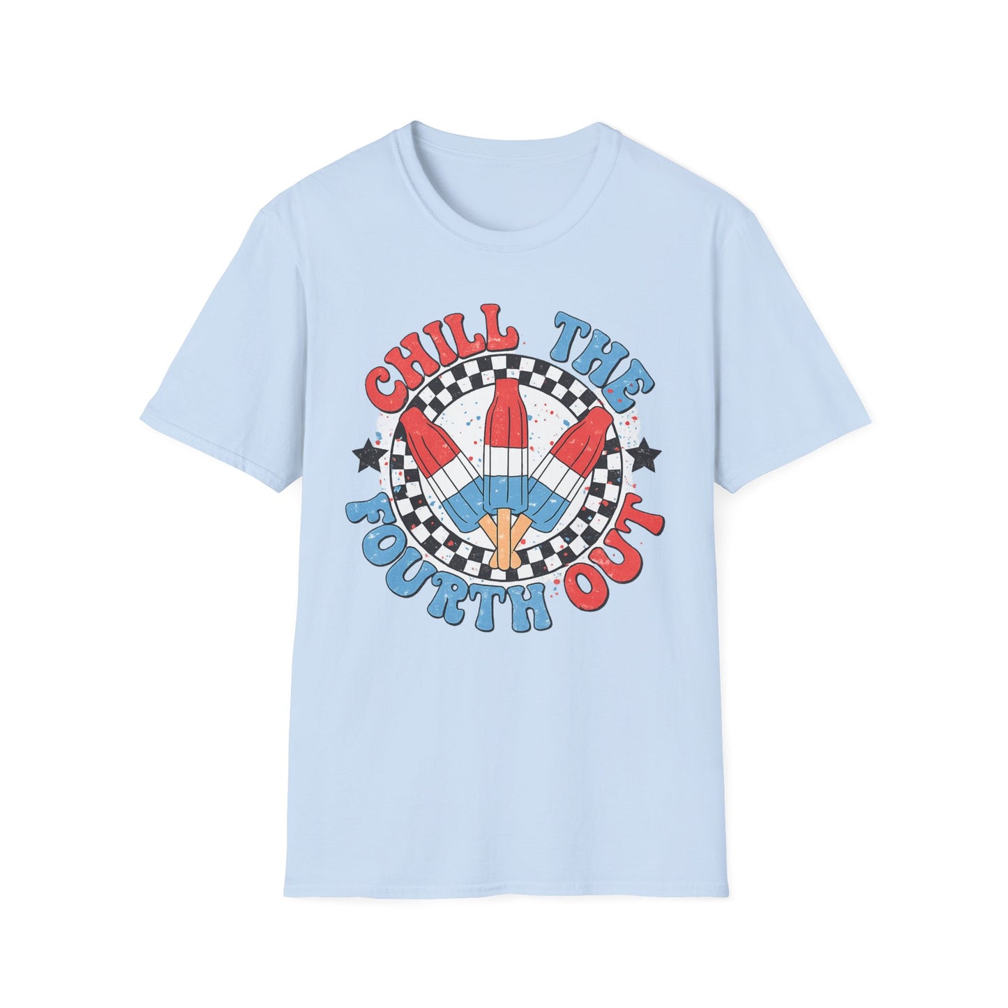 Chill the Fourth Out T‑Shirt — Retro Patriotic Firecracker Graphic Tee