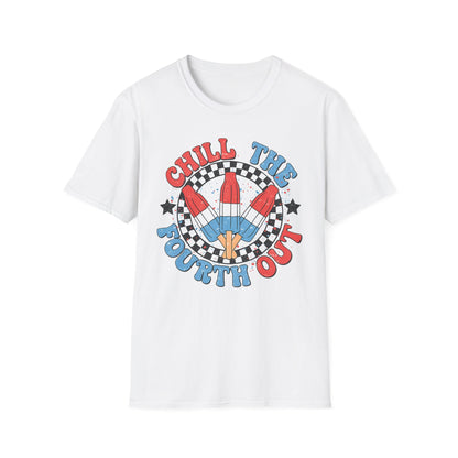 Chill the Fourth Out T‑Shirt — Retro Patriotic Firecracker Graphic Tee