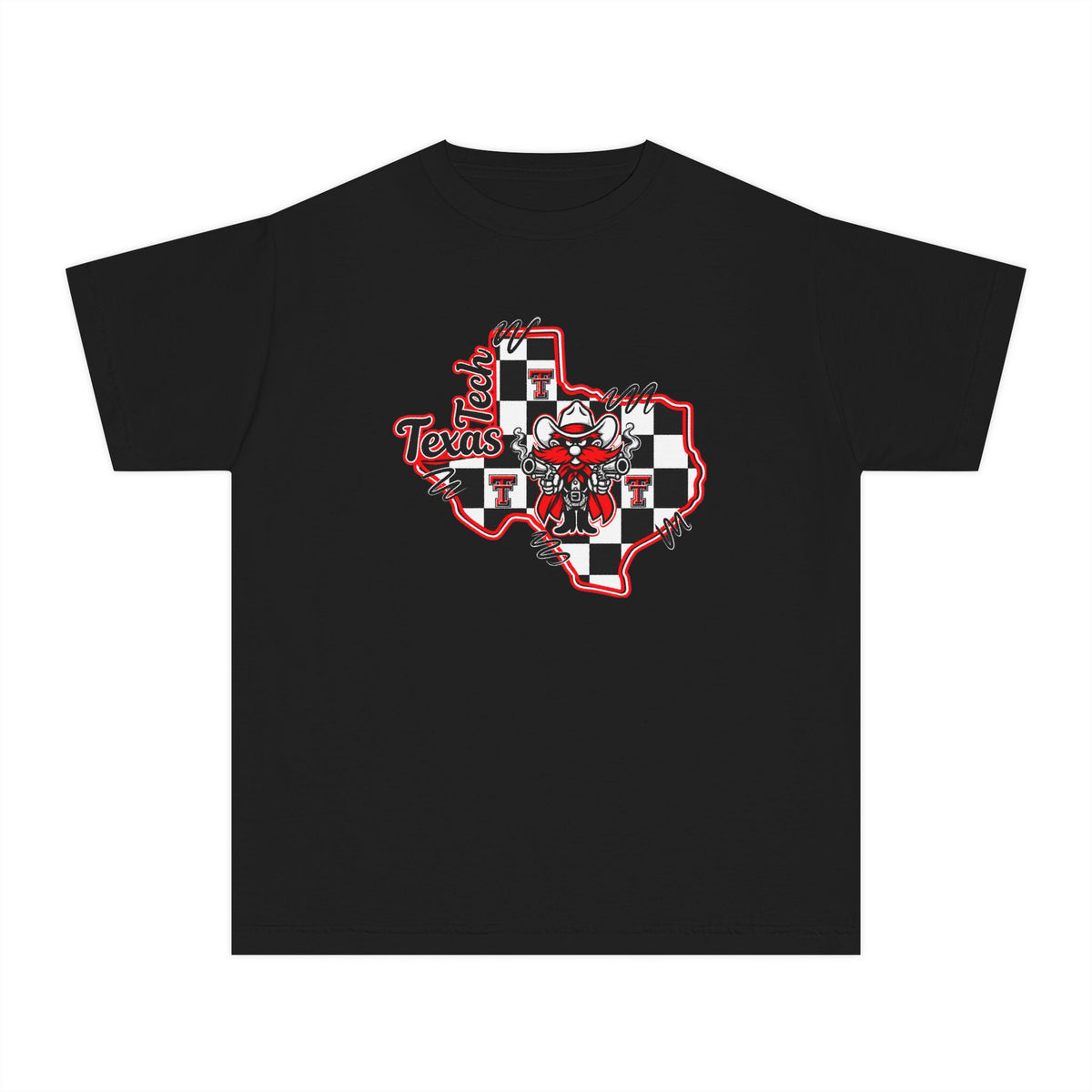Texas Checkered Skull Youth T-Shirt