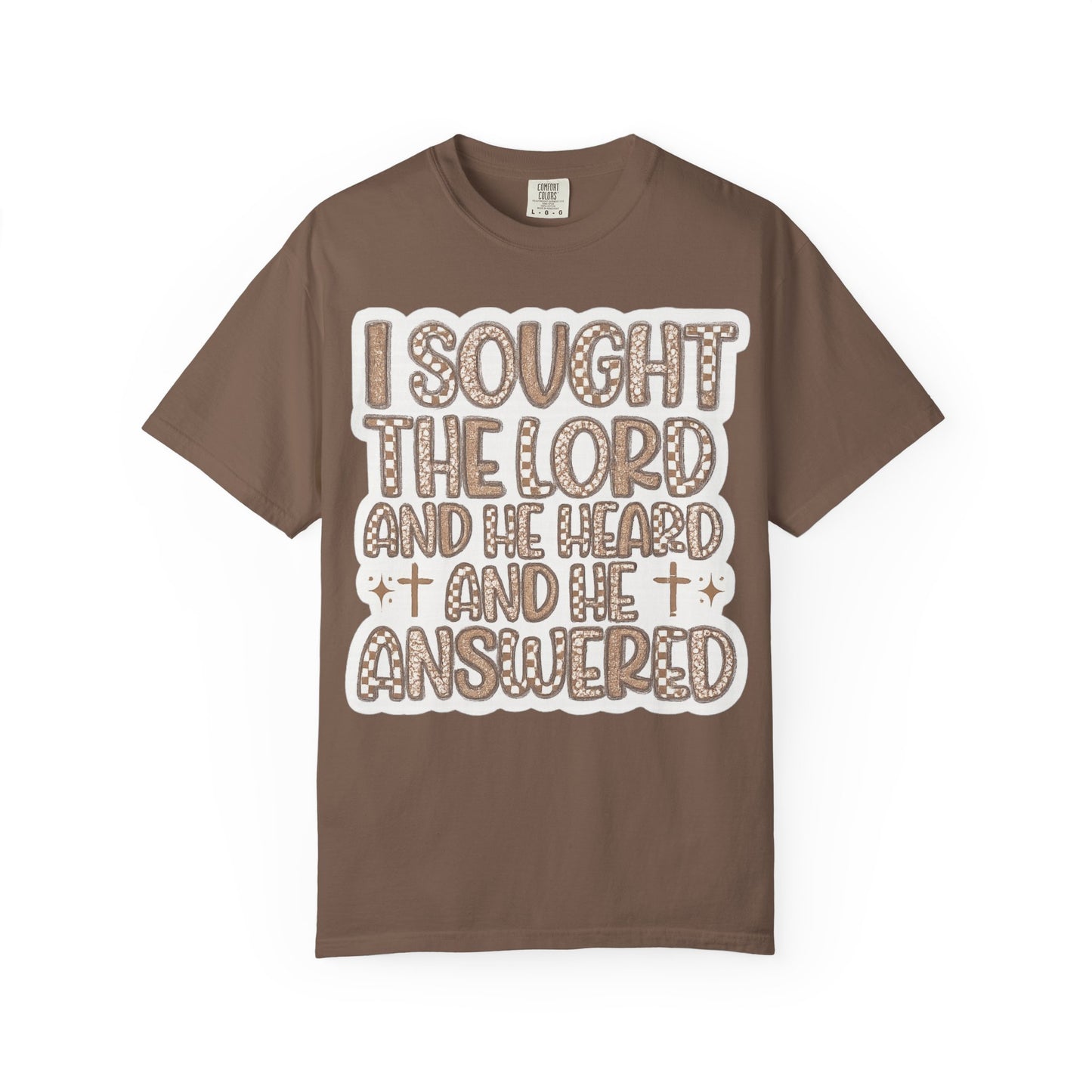 I Sought The Lord Christian T‑Shirt — Inspirational Faith Tee