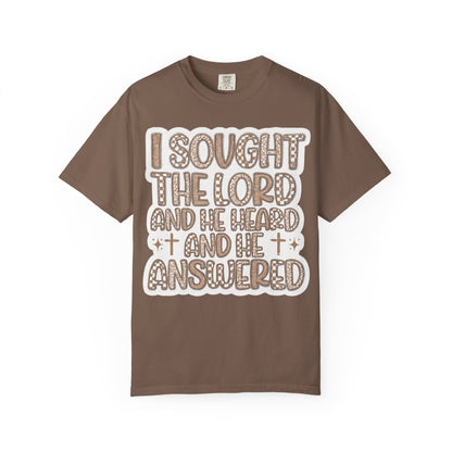 I Sought The Lord Christian T‑Shirt — Inspirational Faith Tee