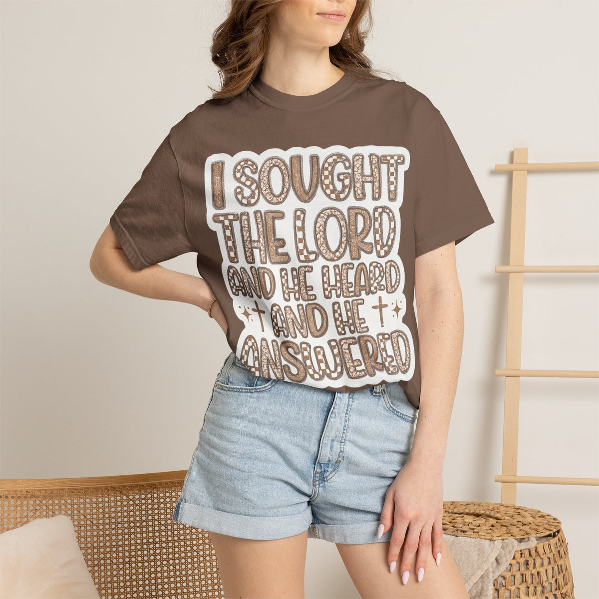 I Sought The Lord Christian T‑Shirt — Inspirational Faith Tee