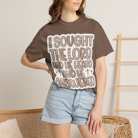 I Sought The Lord Christian T‑Shirt — Inspirational Faith Tee