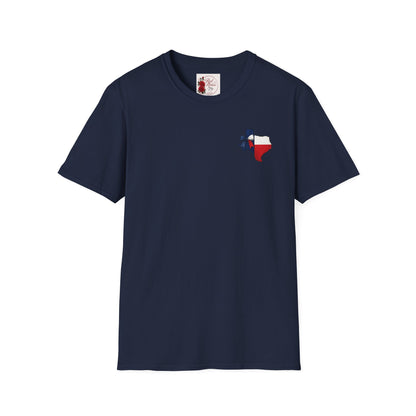 Texas Flag Outline T‑Shirt — Small Texas Map with Lone Star