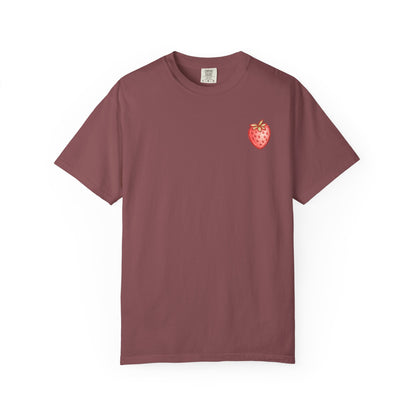Strawberry Faith T-Shirt — "By Their Fruit You Will Know Them" (Matthew 7:16)
