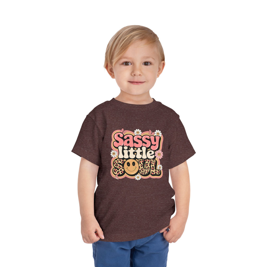 Toddler Tee — "Sassy Little Soul" Retro Flower Power Graphic