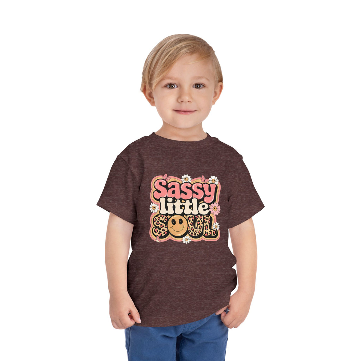Toddler Tee — "Sassy Little Soul" Retro Flower Power Graphic