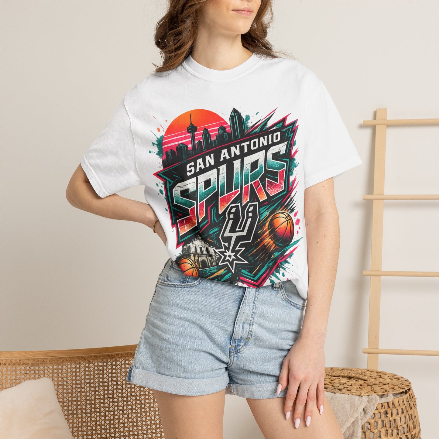 San Antonio Spurs Retro Sunset T-Shirt