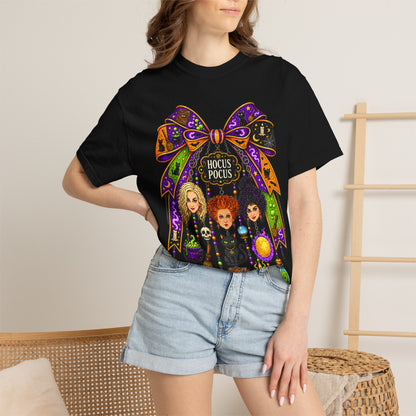 Hocus Pocus Witch Sisters T-Shirt — Halloween Bow Graphic Tee