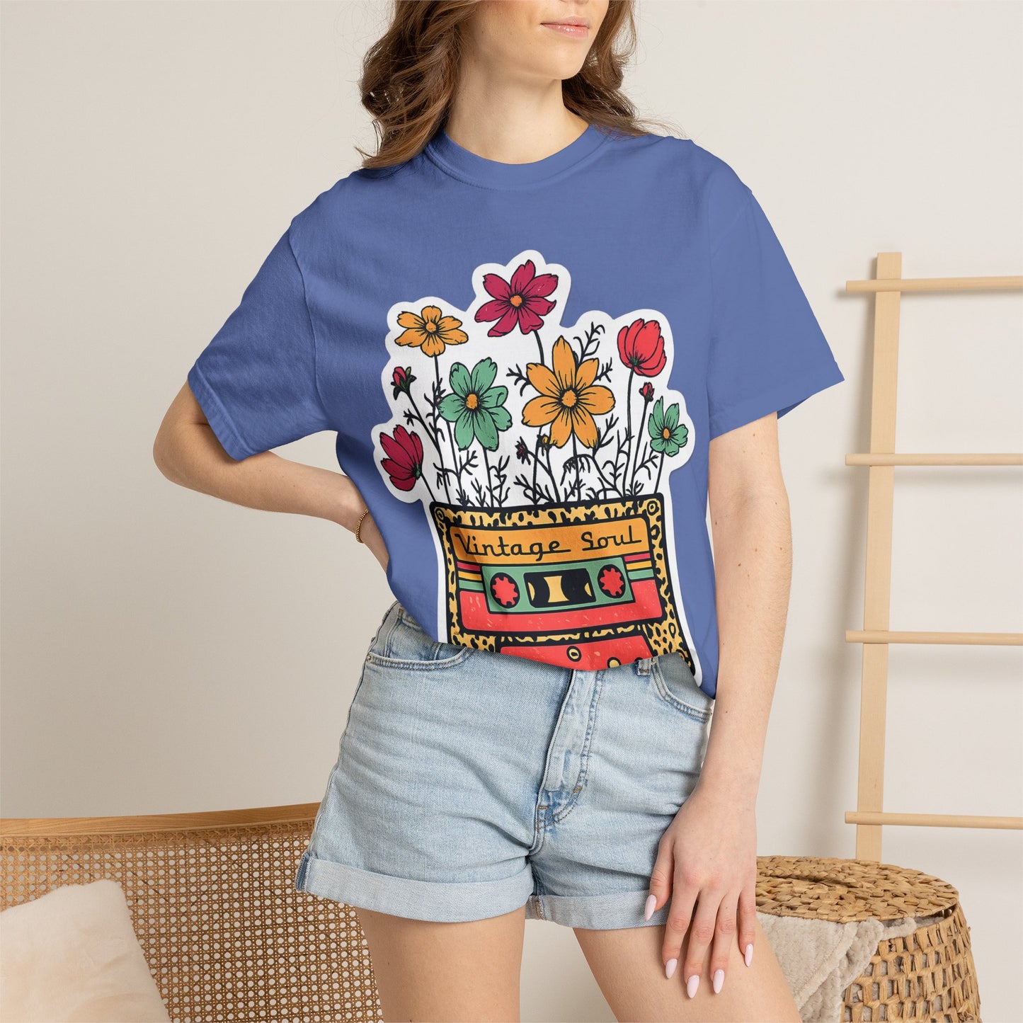 Vintage Soul Cassette Floral T-Shirt