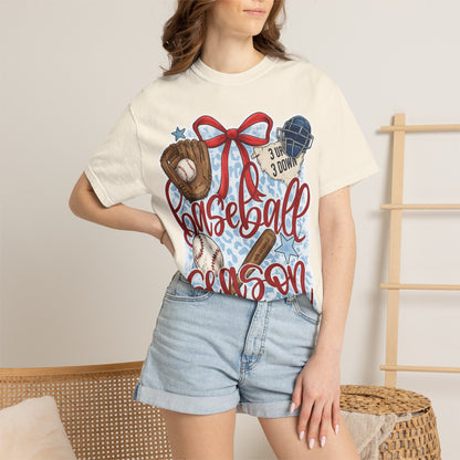 Baseball Season T-Shirt — Retro Gloves, Bat & Ball Sports Tee