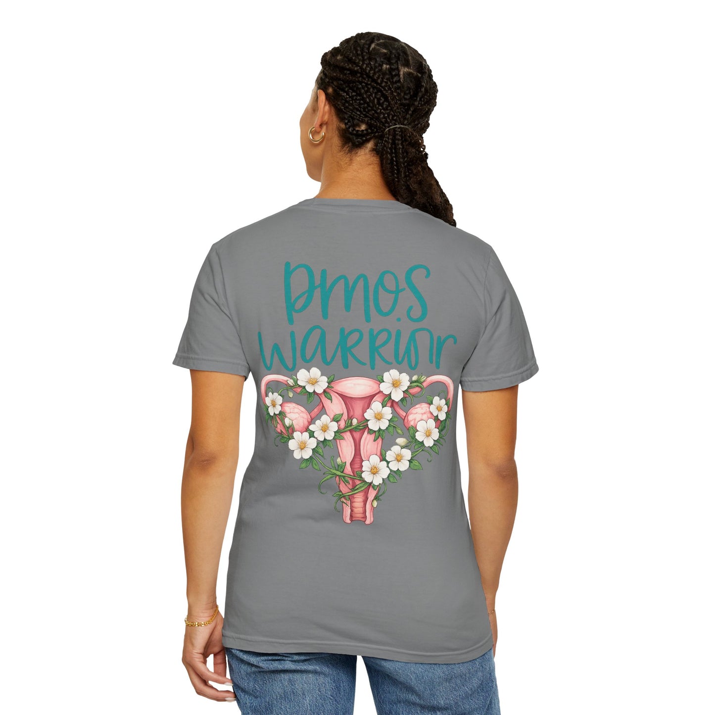 T-Shirt — PMOS Warrior Floral Uterus Support Tee