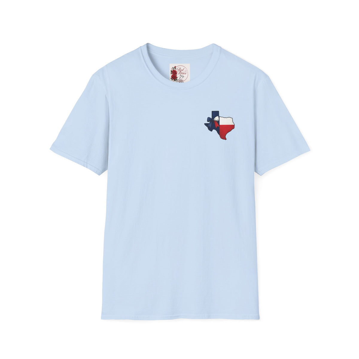 Texas Flag Outline T‑Shirt — Small Texas Map with Lone Star