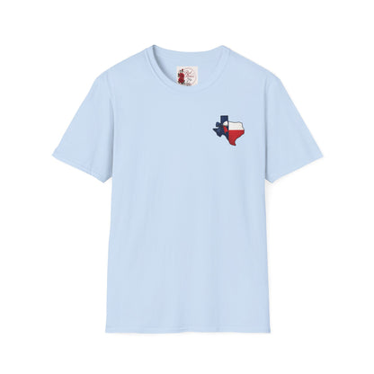 Texas Flag Outline T‑Shirt — Small Texas Map with Lone Star