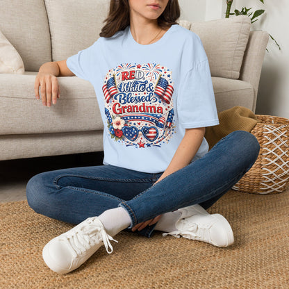 Red White & Blessed Grandma T-Shirt — Patriotic 4th of July Gift